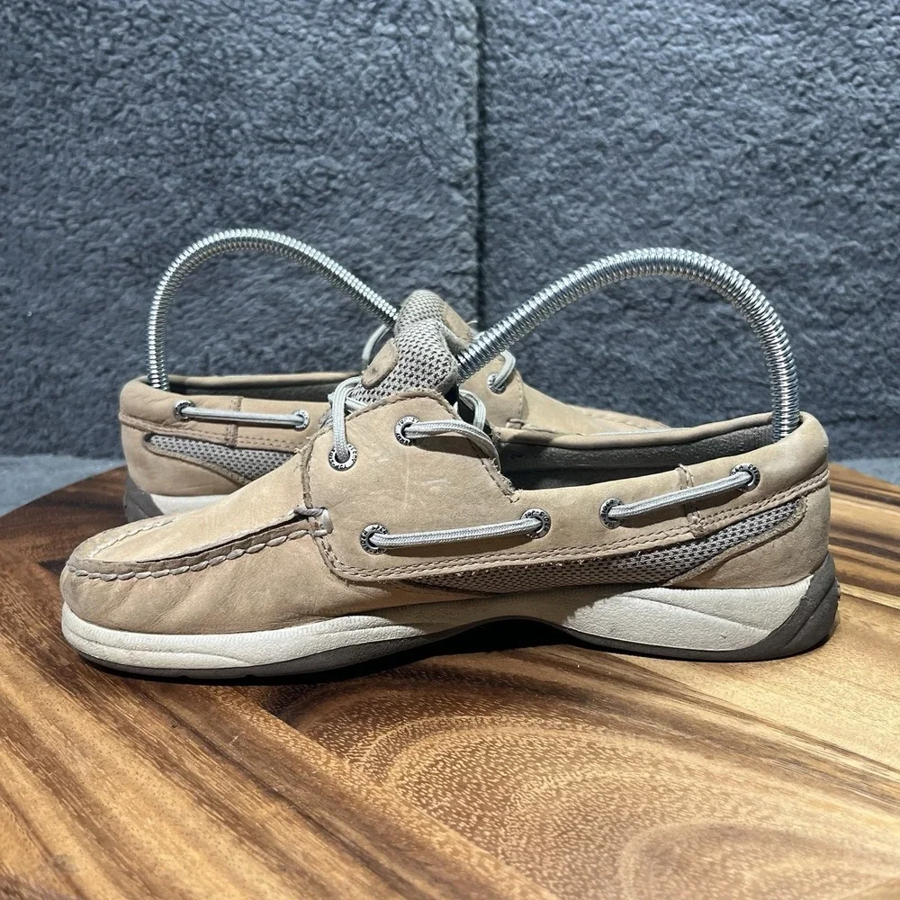 Sperry‎ Top Sider Shoes Womens 7.5 Linen Oat Boat Shoe Lace Up 9774329